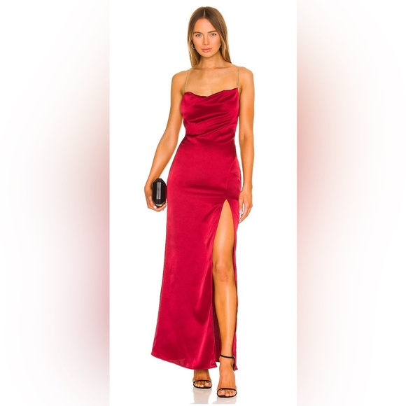 NWT REVOLVE 	NBD Alessi Gown in Burgundy - Picture 2 of 9